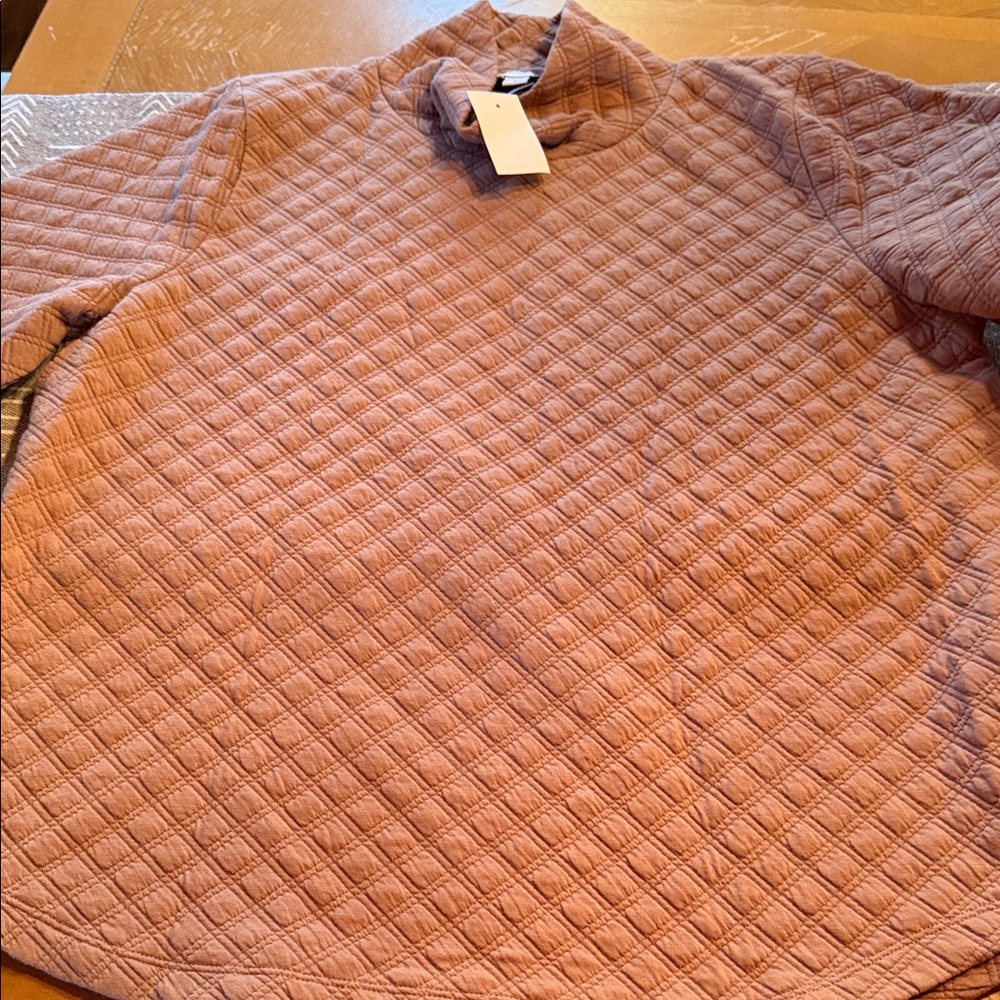 J. Crew Quilted Cowl Neck Sweater in Brown Size L - Picture 3 of 5